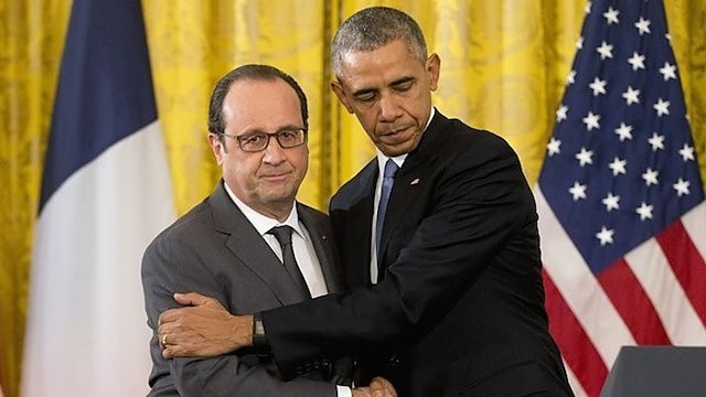 B. Obama susitikime su F. Hollande'u sukritikavo Rusiją