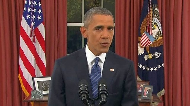B. Obama žada sunaikinti IV, bet sausumos karių į Siriją nesiųs