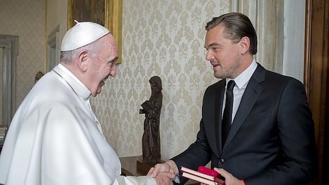 Popiežius Pranciškus priėmė Leonardo DiCaprio