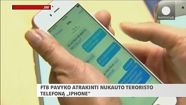 FTB įveikė teroristo telefoną „iPhone“