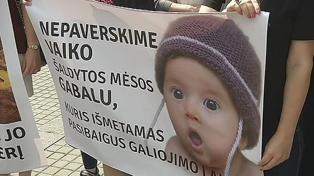 Protestuotoja: žūstantis embrionas, tai gyvybė, kurią nužudome