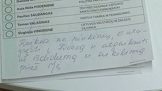 Pokštai rinkėjų biuleteniuose – nuo Ramzio iki N. Venckienės (I)