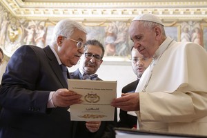 Palestiniečių vadovas atidarė atstovybę Vatikane, įspėjo dėl JAV ambasados