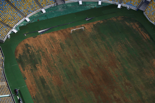 Pasaulis pasibaisėjo: garsiojo Brazilijos stadiono vaizdai glumina