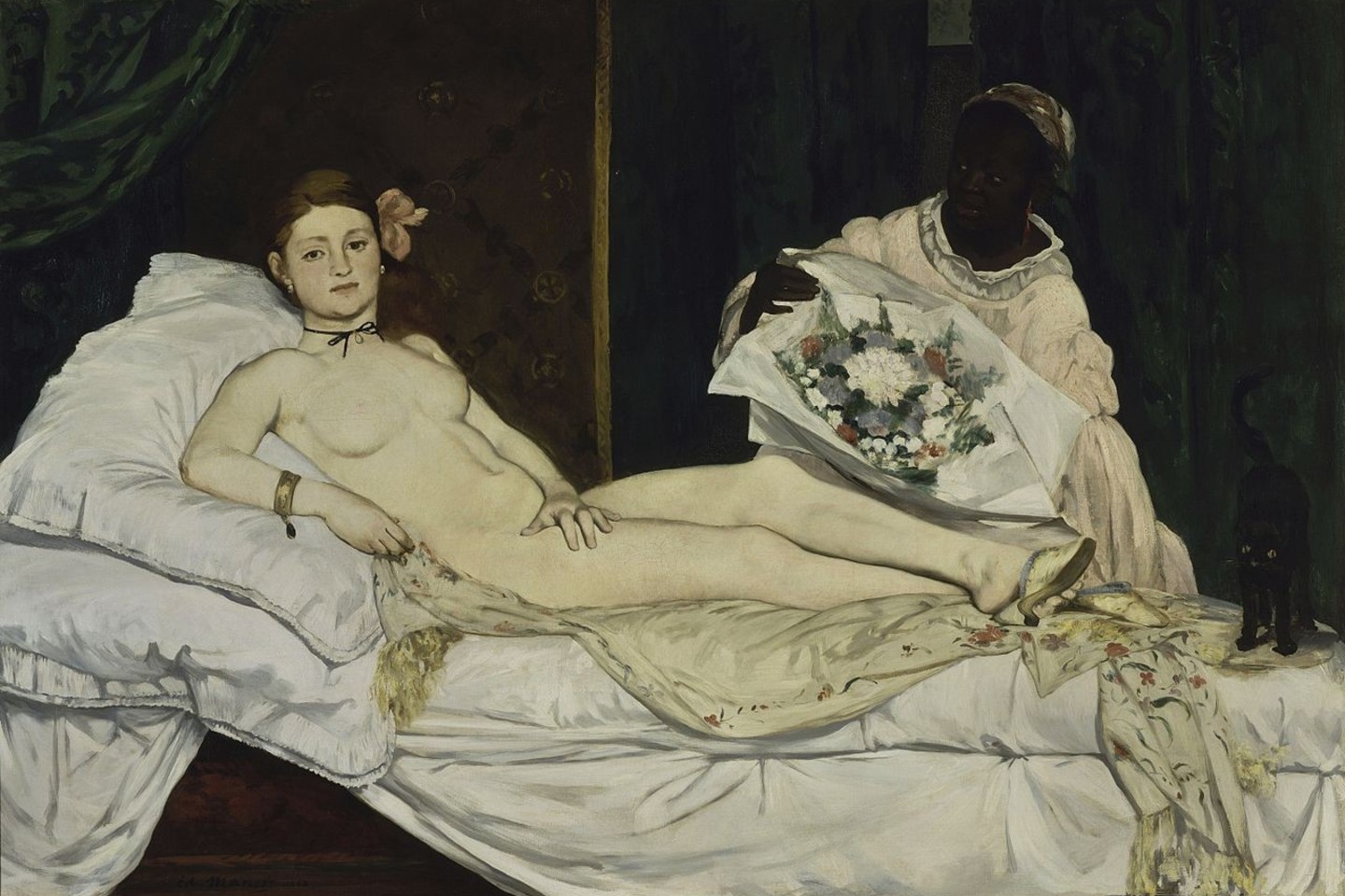 Edouard'o Manet garsusis kūrinio „Olimpija“ originalas.<br>Wikipedia/Musee d'Orsay nuotr.