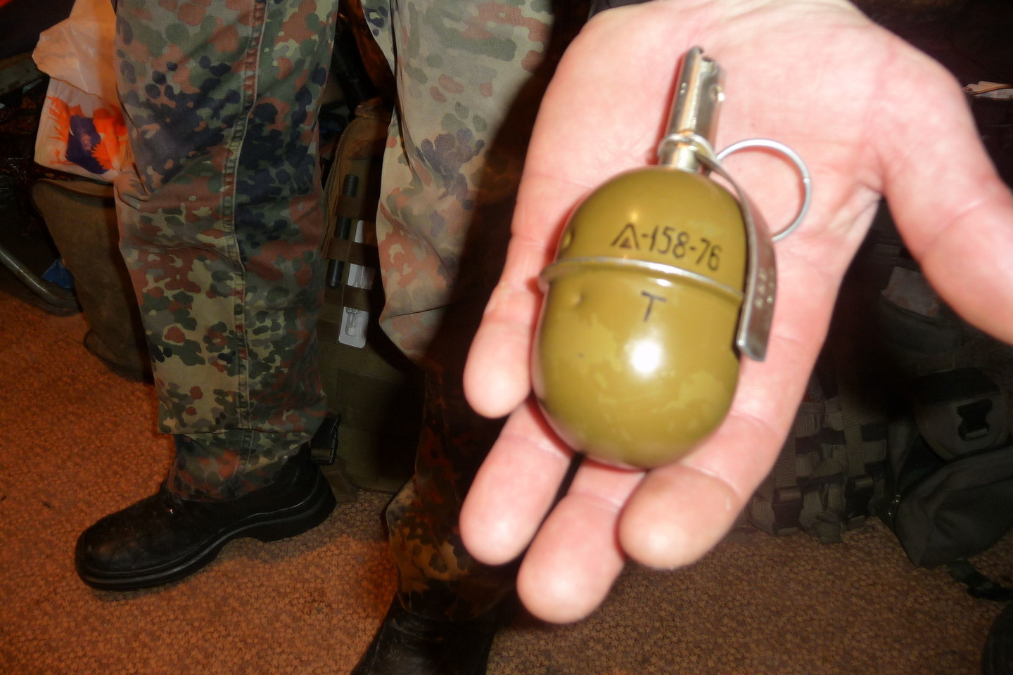 Čia – ukrainiečių naudojama granata.<br>V.Bruverio nuotr.