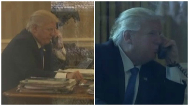 Ką telefoninio pokalbio metu kalbėjo Donaldas Trumpas ir Vladimiras Putinas?