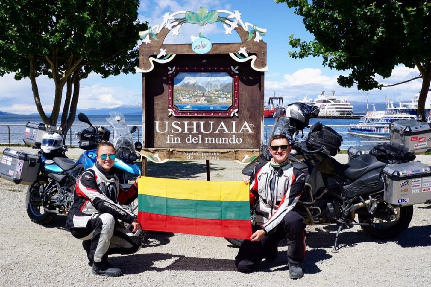 Motociklais aplink pasaulį keliaujančių lietuvių porą sužavėjo Pietų Amerika.<br>Keliautojų nuotr.
