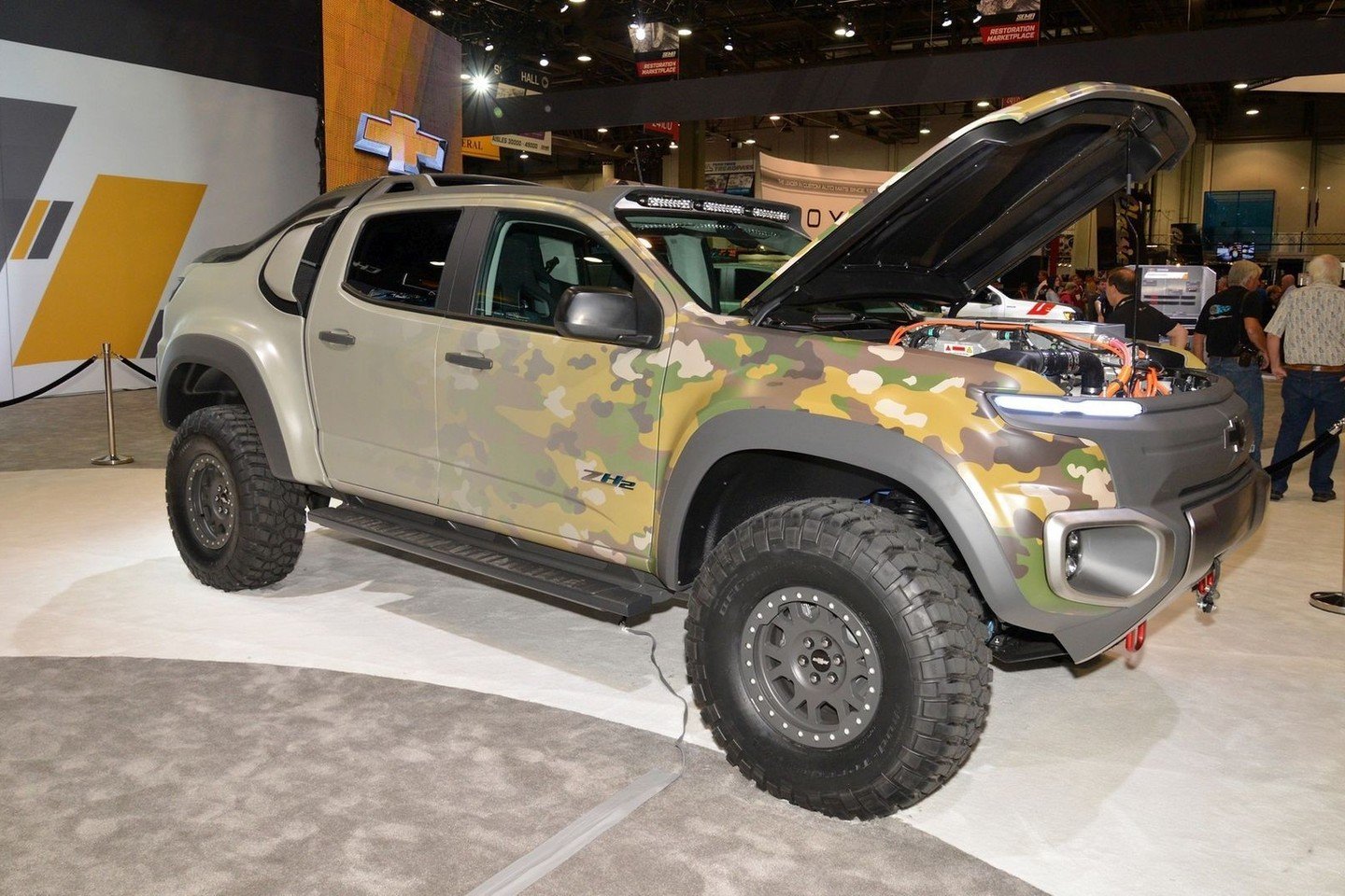 „General Motors“ atstovai tikisi, kad „Chevrolet Colorado ZH2“ leis jiem gauti pelningą JAV kariuomenės užsakymą.<br>newspress.co.uk nuotr.