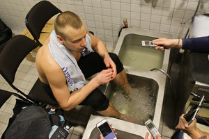Tarsi žvėris žaidęs Lukas Lekavičius čiurnas šaldė lede