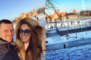 Danielius Bunkus su mylimąja Viktorija pasinėrė į žiemos pasaką