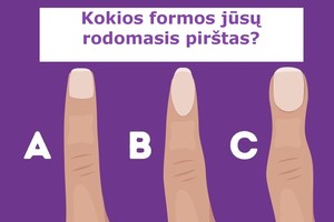 Ką apie jus sako jūsų rodomojo piršto forma
