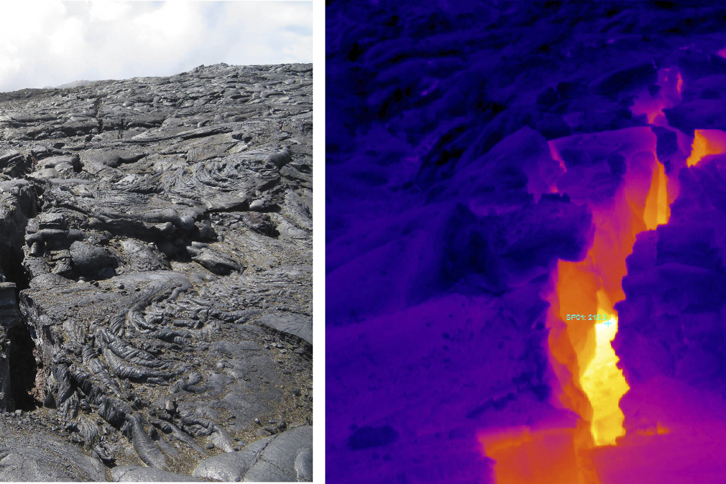 Kai įkaitusi lava patenka į vėsų vandenį, garo sprogimai išmeta į krantą didelius karštų uolienų gabalus.<br>Scanpix/AP nuotr.