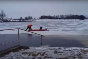 Gerumo pavyzdys: ant tvenkinio ledo – drama dėl šunelio gyvybės