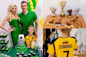 Inga ir Aivaras Stumbrai sūnui surengė įspūdingą gimtadienio šventę