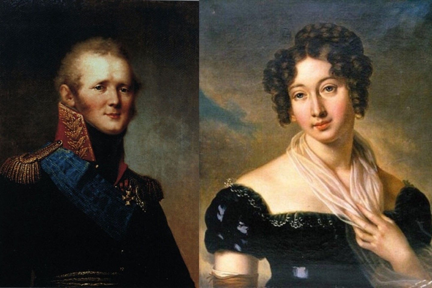 Rusijos valdovas Aleksandras I ir jį sužavėjusi grafaitė S.Tyzenhauzaitė pirmą kartą nuoširdžiai pasikalbėjo Vilniuje.