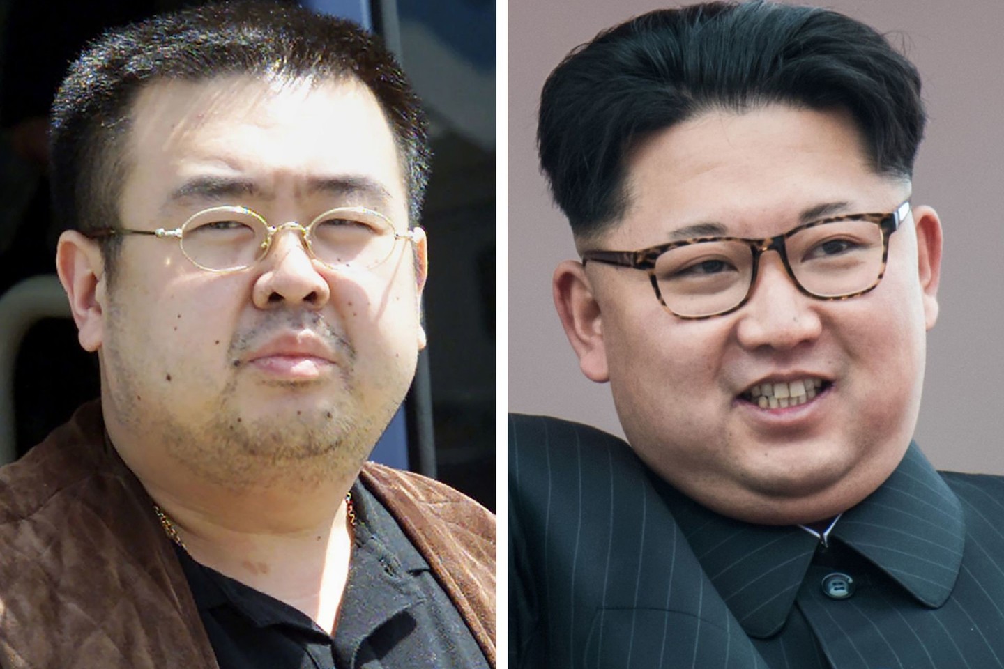 Dėl Kim Jong-namo (kairėje) žmogžudystės įtariamas jo netikro brolio Kim Jong-uno režimas.<br>AFP/“Scanpix“ nuotr.
