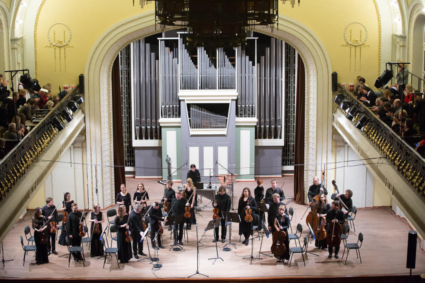 G.Kremerio ir orkestro „Kremerata Baltica“ jubiliejinio koncerto Vilniuje akimirkos.<br>M.Siruso nuotr.