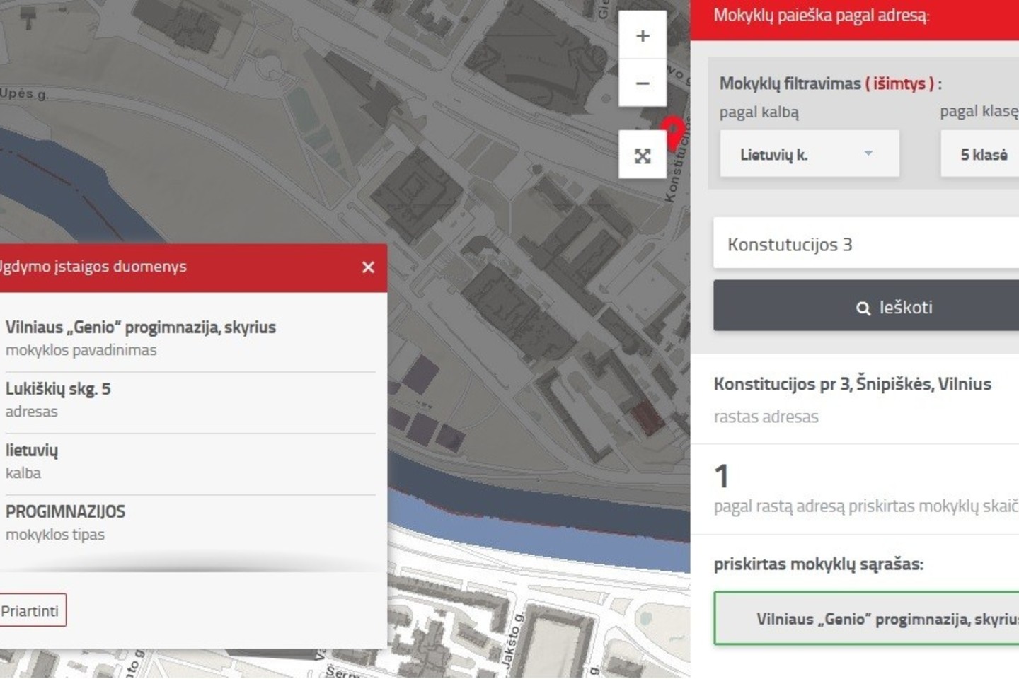 Šis žemėlapis – neatskiriama modernios registravimo į mokyklas sistemos dalis.<br>Vilniaus m. savivaldybės iliustr.
