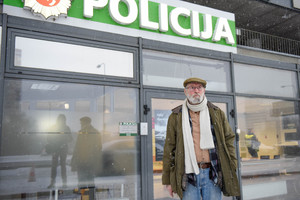 Po avarijos aktorius Regimantas Adomaitis aiškinosi policijoje