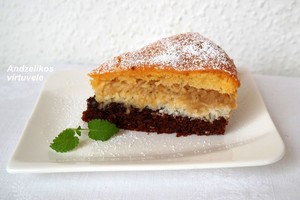 Dangiškai skanus obuolių pyragas su kokosais