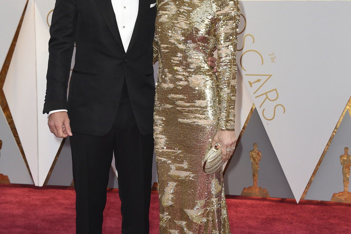 Aktorė Jessica Biel vilkėjo „Kaufmanfranco“ suknelę.<br>AP nuotr.