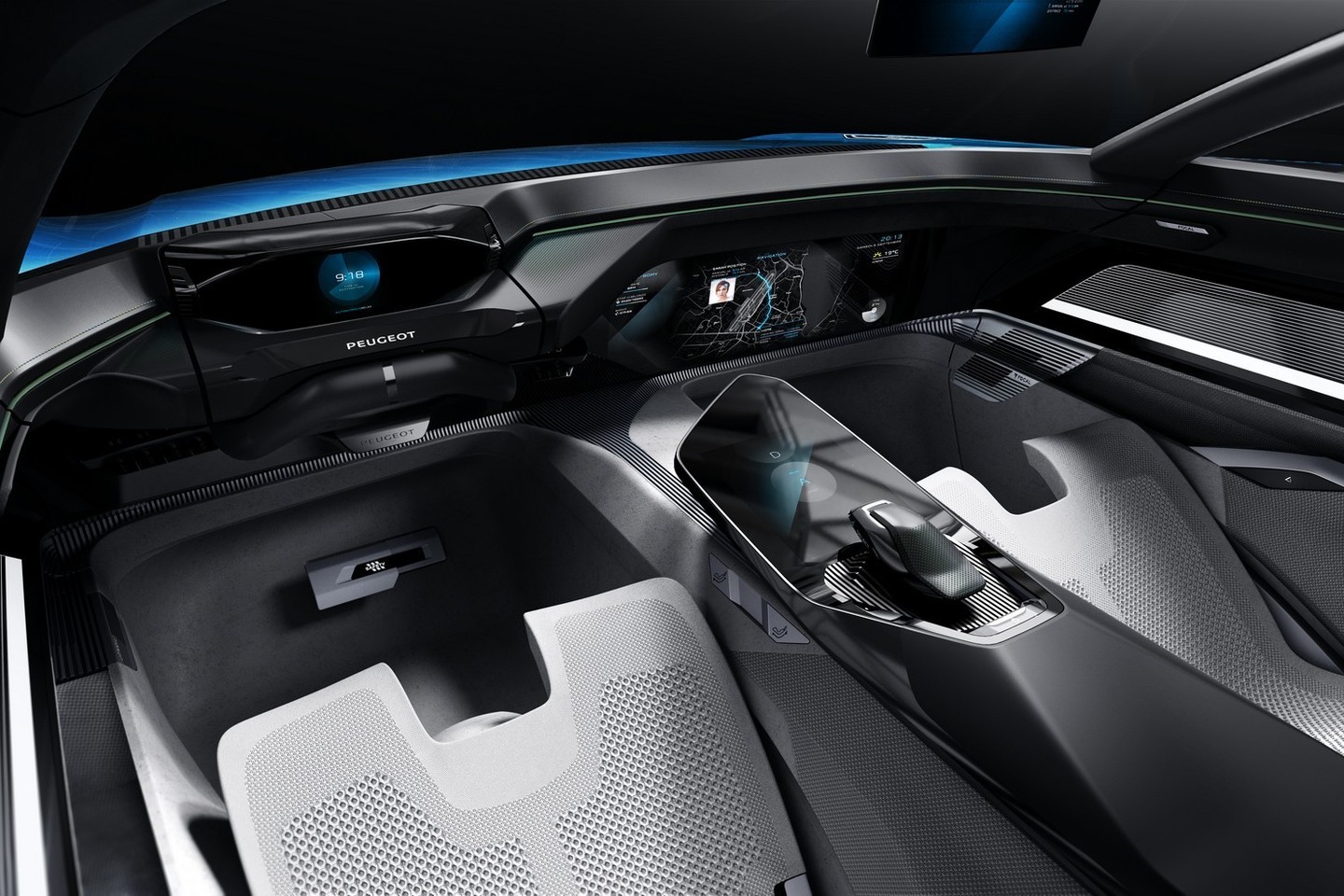 „Peugeot Instinct Concept“ – elektra varomas autonominis prototipas.<br>Gamintojo nuotr.