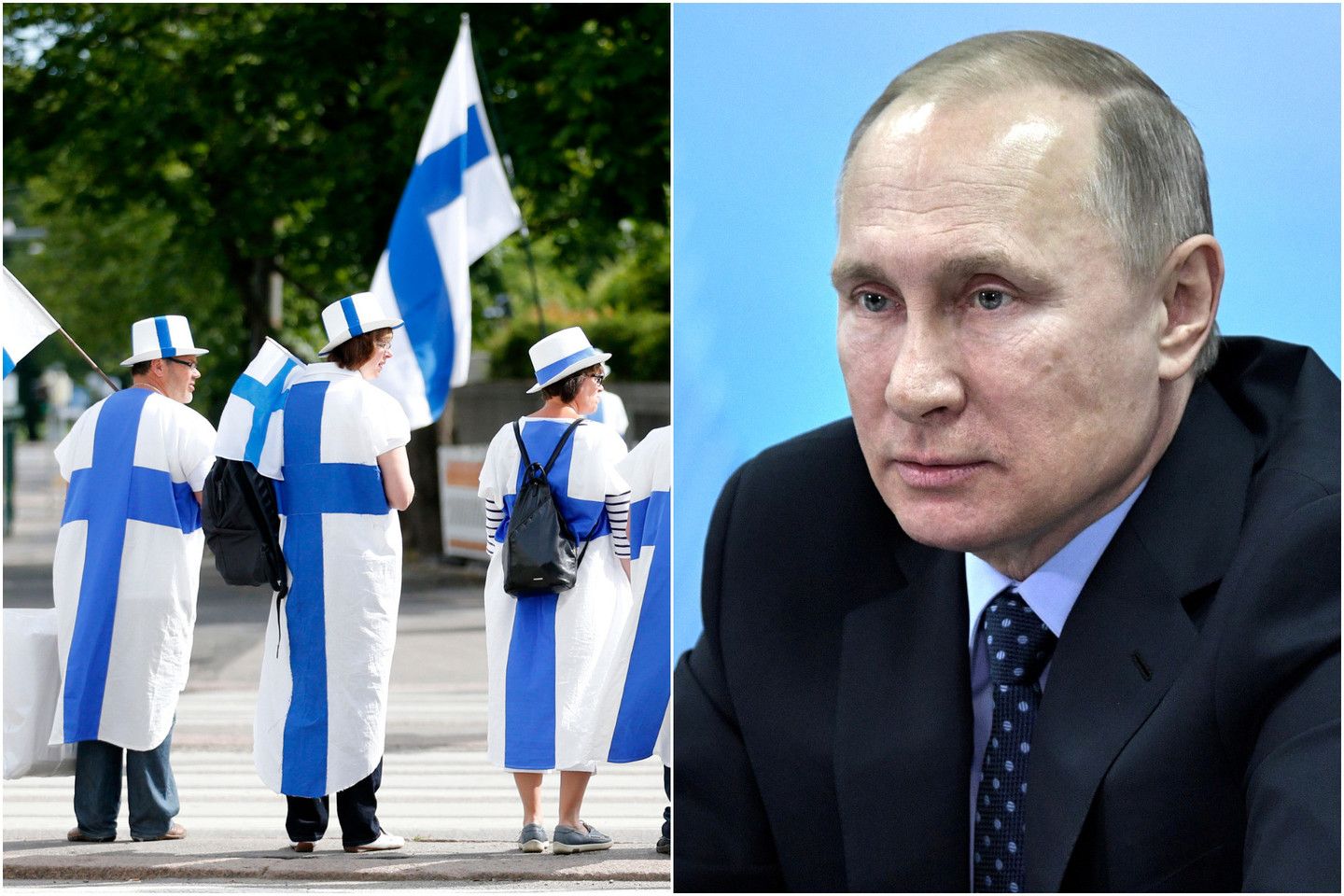 Rusija Suomijoje vykdo mažiausiai 20 dezinformacijos kampanijų.<br>lrytas.lt montažas, „Reuters“/“Scanpix“ nuotr.