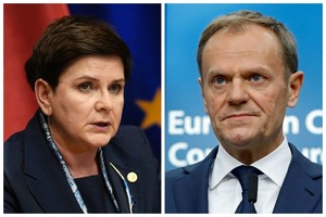 Lenkijos premjerė nesuvaldė įtūžio dėl Donaldo Tusko sėkmės