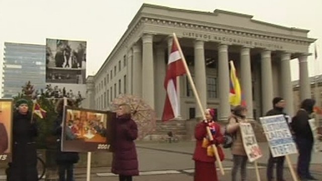 Prie Seimo Tibeto laisvės šalininkai išreiškė nepasitenkimą valdžia