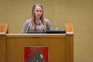 Iš Seimo tribūnos – jautrūs žodžiai apie Ievos Strazdauskaitės tragediją