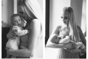 Prieš tris mėnesius sūnaus susilaukusi Gintarė Songailė paviešino jaukią akimirką