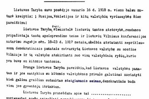 Ar 100-mečio proga pavyks iš Rusijos parsigabenti Vasario 16-osios aktą?
