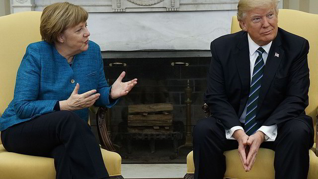 Donaldo Trumpo elgesys ir pareiškimai Vokietijos kanclerę privertė apstulbti iš nuostabos
