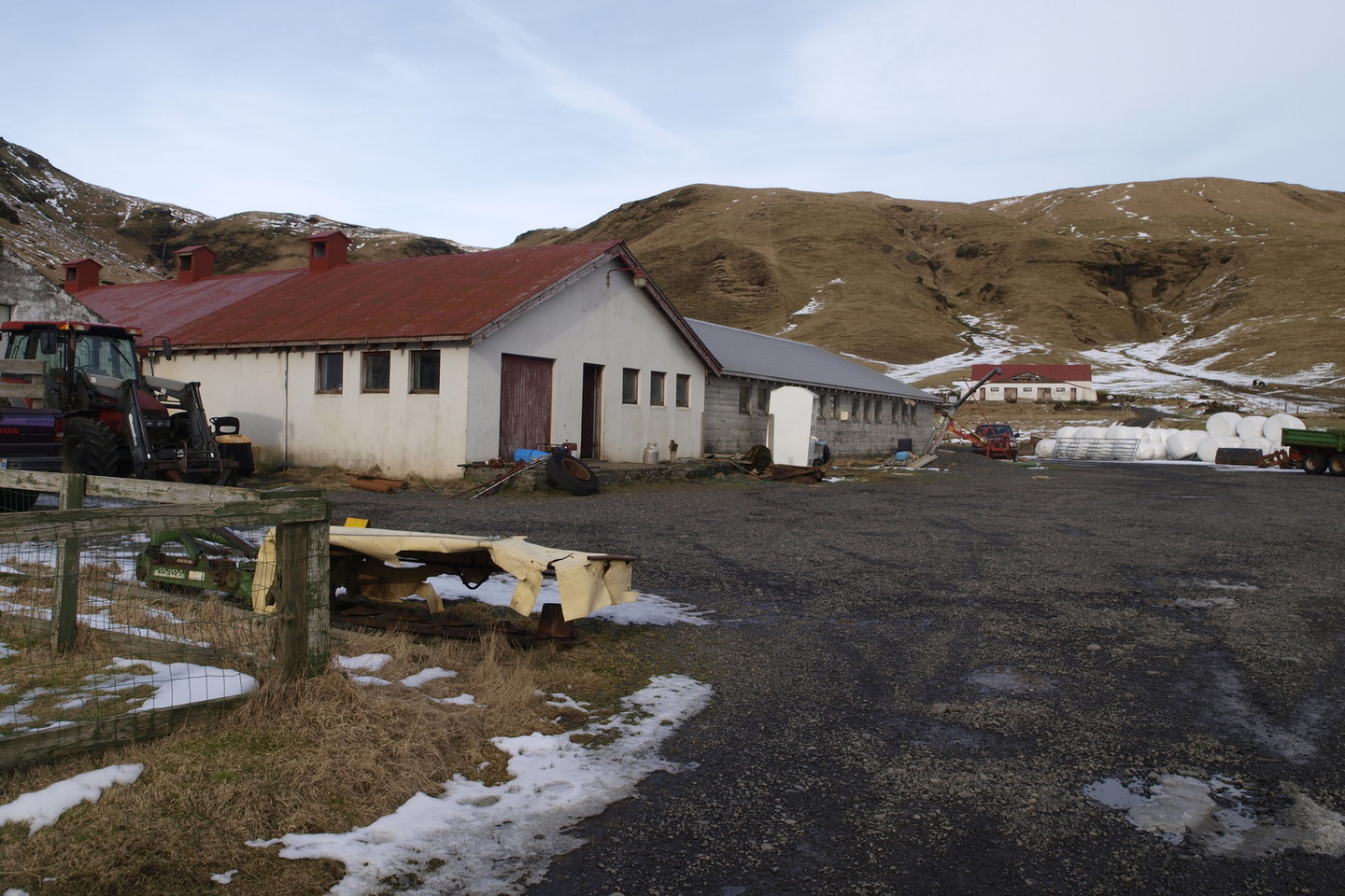 Islandijos pietuose, ties „Skogafoss“ kriokliu įsikūręs ūkins, kuriame auginamos karvės ir avys.<br>A.Srėbalienės nuotr.
