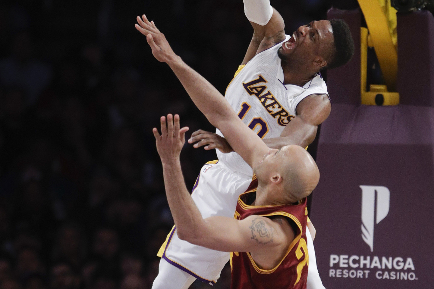 „Cavaliers“ ir „Lakers“ rungtynės.<br>AP nuotr.