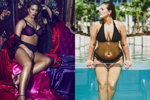 Plius dydžio modelis drąsiai demonstruoja moteriško kūno privalumus