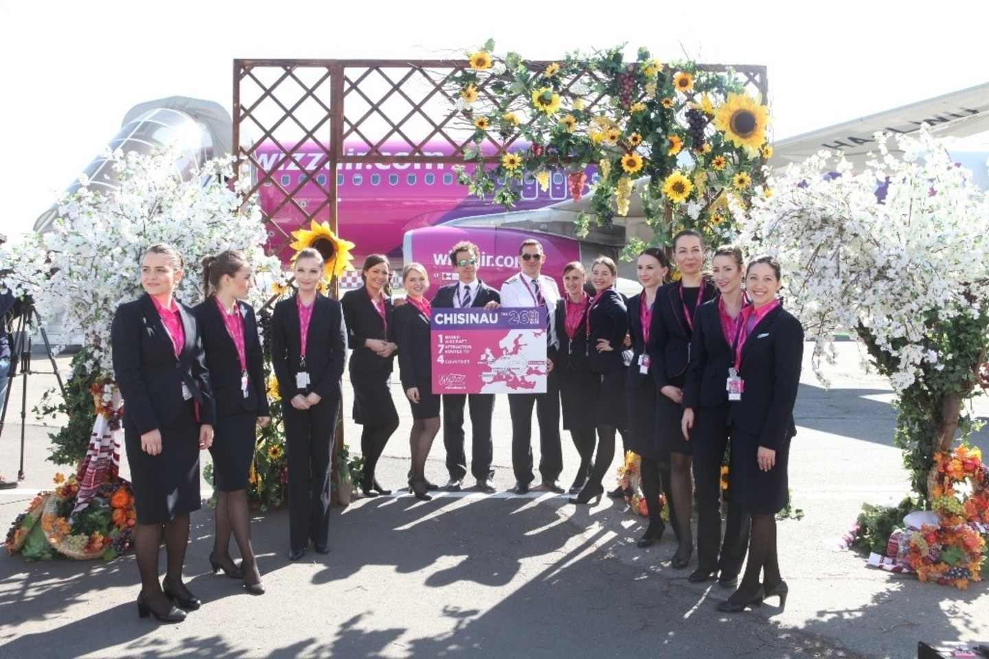 „Wizz Air“ naują bazę atidarė Kišiniove.<br>Organizatorių nuotr.
