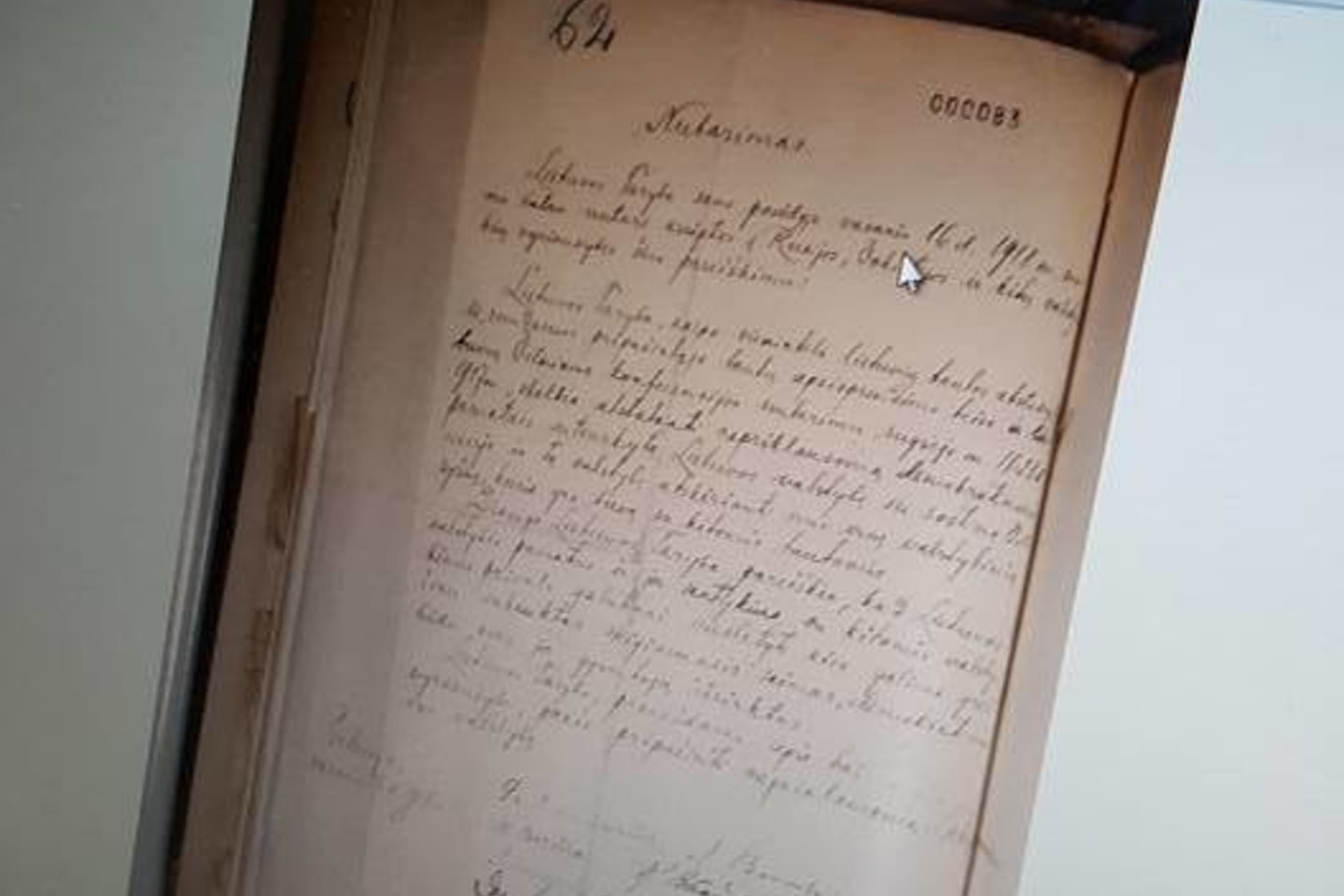 Vasario 16-osios Akto originalą L.Mažylis aptiko Vokietijoje, diplomatiniame archyve Berlyne.<br>Lietuvos Respublikos ambasados Vokietijoje nuotr.