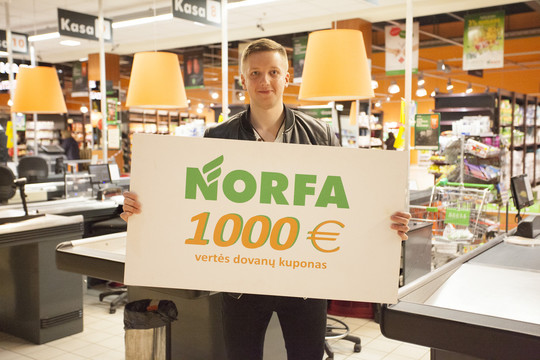 Stebuklingo metimo autoriui įteiktas vertingas „Norfos“ prizas