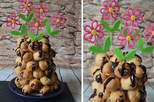 Tortas iš plikytos tešlos pyragėlių vertas vietos ant švenčių stalo
