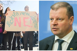 Saulius Skvernelis įspėjo sukilusius mokinius: kitąmet stojimo kartelė augs – nelikite už borto