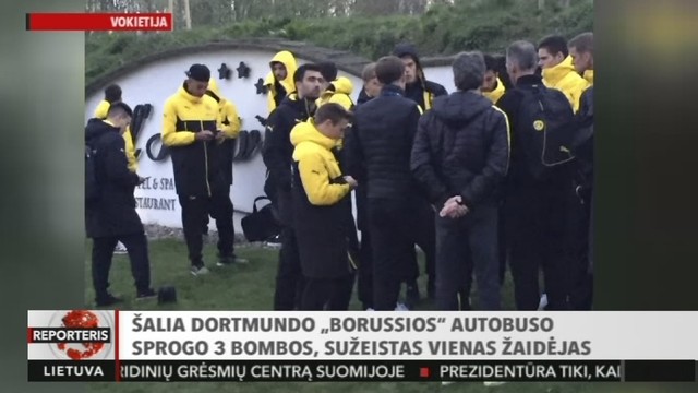 Šalia Dortmundo „Borussia“ autobuso sprogo 3 bombos, sužeistas žaidėjas