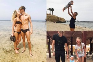 Tobulai atrodanti šokėja Edita Daniūtė su šeima spinduliuoja laime