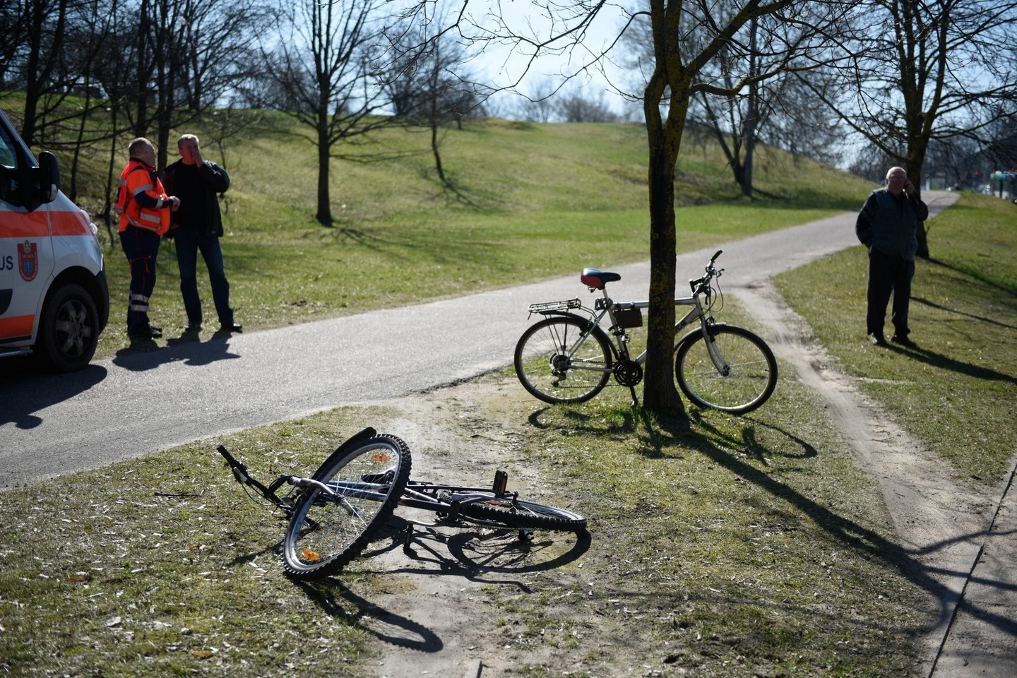 Pirmadienio rytą Vilniuje žuvusio dviratininko mirties priežastimi galėjo būti patirta galvos trauma.<br>D. Umbraso nuotr.