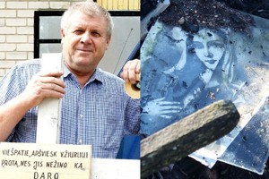 Per auksines vestuves Kryžių kalną padegęs pensininkas: „Aš esu normalus žmogus“