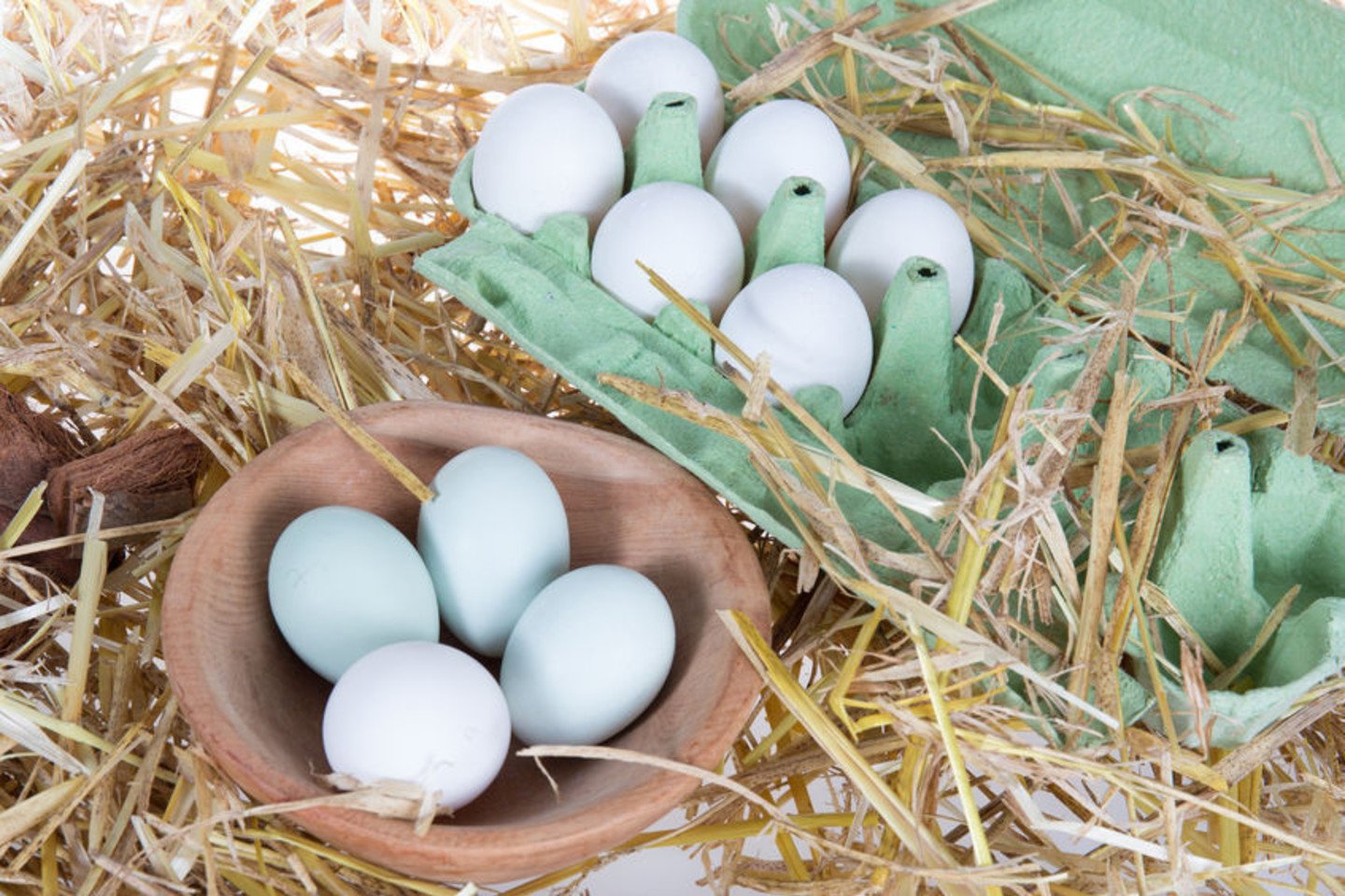 Europoje retos arakuanų veislės vištų kiaušiniai būna mėlyni.<br>123rf nuotr.