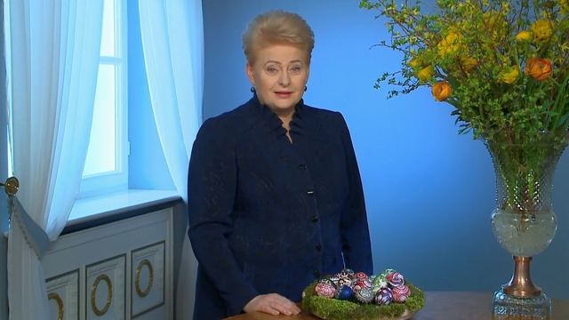 Dalia Grybauskaitė sveikina lietuvius Šventų Velykų proga