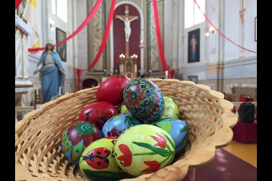 Religinės apeigos Velykų rytą.<br>M.Patašiaus nuotr.