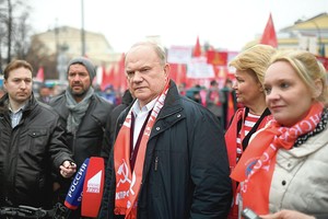 Rusijos komunistų mitingais apsidžiaugė ir Kremlius